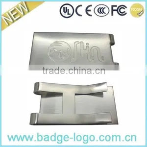 Custom New Design Laser Logo Stainless Steel Money Clip thumbnail-5