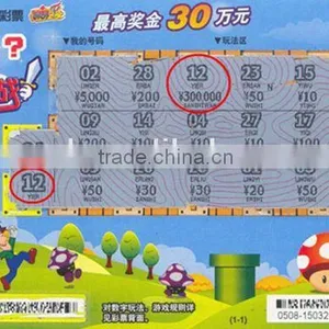200g Thermal Paper Scratch Tickets Card Printing Quality Choice thumbnail-1