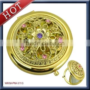 Cute and Fashion Thin Metal Makeup Mirror thumbnail-1