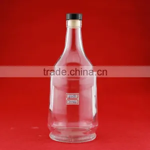 Wholesale Hot Sale Hennessyles Brandy Bottle 750ml Frosted Rum Glass Bottle Aluminium Cap Bottles thumbnail-4