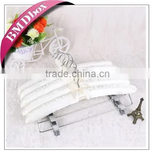Fashion Hotel Clothes Satin Hanger With Fabric Cover /leave no Trace thumbnail-1