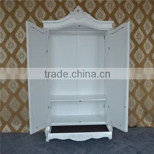 French Style Bedroom Closet Wood Wardrobe Furniture Cabinet /wooden Cabinet thumbnail-5