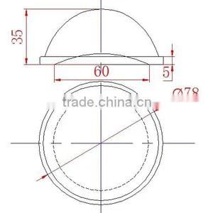 78mm 90 Degree High Borosilicate Optical Glass Lens for Flood Light and High Bay Light thumbnail-4
