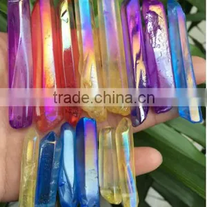 Angel Aura Quartz Crystal Platinum & Silver Coated Rainbows thumbnail-5