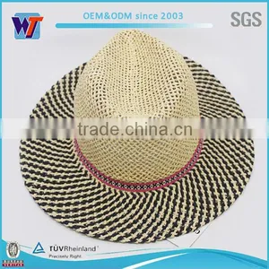 High Quality Wholesale Cheap Summer Paper Cowboy Straw Hat thumbnail-1