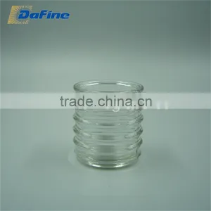 80ml Clear Cylinder Art Deco Glass Vase/ Potpourri Jars thumbnail-1