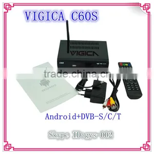 2014 New Arrival Google Android 4.2 Smart TV BOX Amlogic8726-MX Android+ DVB-S2 VIGICA C60S TV Receiver With IPTV and CCCAM thumbnail-2