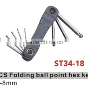 8pcs Folding Ball Point Hex Key Set thumbnail-1
