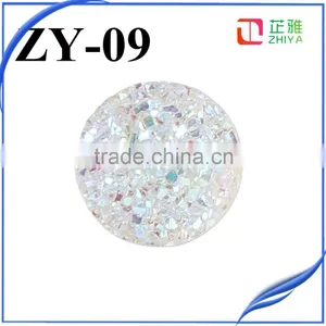 2016 Fashion Agate Geode Slice Pendant Big Round 12mm Silver Agate Druzy Tianium Druzy Cabochon thumbnail-3