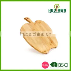 Cute Apple Shape Bamboo Wooden Cutting Board thumbnail-4
