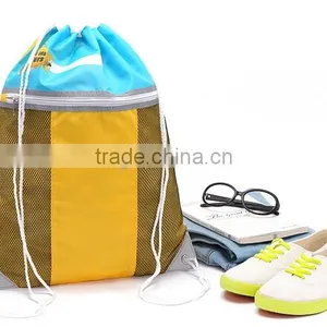 Drawstring Backpack, Shoe Bag, Drawstring Bag With Mesh thumbnail-2