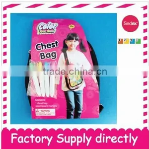 DIY Coloring Chest Bag With 4pcs Markers-kids Drawing Bag thumbnail-1