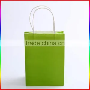 Green Kraft Paper Bag Package With Rope Handle thumbnail-1