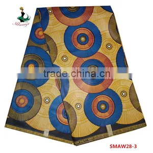Haniye SMAW-28 African Ankara 6 Yard Wax Printed 100% Cotton Fabric Hot Sale thumbnail-4