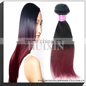 Hot Sale Tasteful 3 Bundle Mix Brazilian Remy Straight Hair thumbnail-1