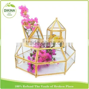 ^^^~~~ Wholesale Handblown Geometric Pot for Home& Wedding Decor ^^^~~~ Terraium Glass Plant Lacquer Vase thumbnail-2