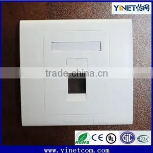 Single /double Ports Wall Mount RJ45 Keystone Jack Faceplates thumbnail-2