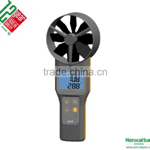AZ8919 10cm Vane Precision Digital Anemometer Carbon Dioxide CO2 Detector Temperature Humidity Air Flow Measuring Meter thumbnail-2