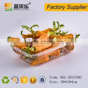 Transparent PET Blister Plastic Disposable Tray for Mashroom thumbnail-3