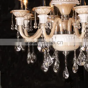 Modern Brown Candle Chandelier Lamp With 8 Light thumbnail-5