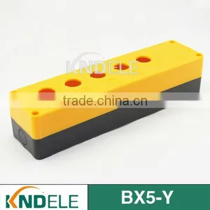 Five Hole Yellow and Black Push Button Plastic Station Electrical Control Box BX5-Y thumbnail-1