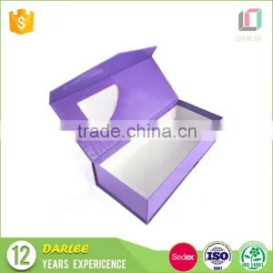 High Quality Book Shape Hard Paper Clear Window Magnet Luxury Hair Packaging thumbnail-1