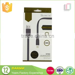 China Unique Spot uv Embossed Custom Recyclable Usb Cable Paper Box With Logo thumbnail-1
