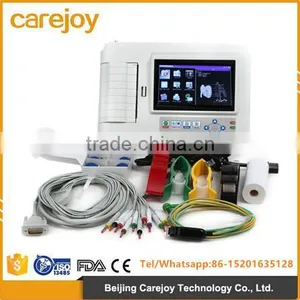 CE& FDA Approved Portable Ecg Machine Digital 6-channel Touch Screen Color Electrocardiograph ECG EKG Machine With Free Software thumbnail-1