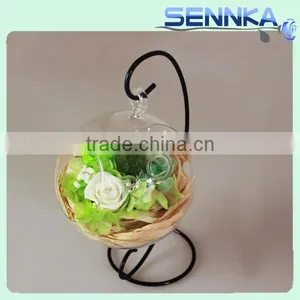 Customized Valentine' s Gift Preserved Rose Flower In Glass With Unique Preserved Flower Rose Head thumbnail-5