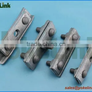 Galvanized Steel Line Cable Clamp Three Bolt Guy Clamp thumbnail-6