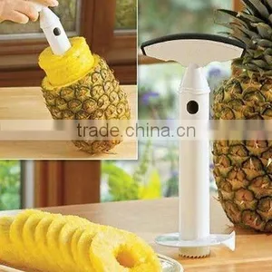 Plastic Easy Fruit Pineapple Corer Slicer Peeler Parer Cutter White thumbnail-1