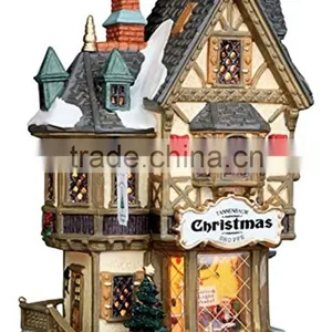 Customzied Color Glazed Painted Decorative Porcelain Christmas Villages thumbnail-1