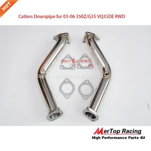 MerTop SS Exhaust Cat-Delete Downpipe Test Pipe для 03 - 06 350Z/G35 VQ35DE RWD (Подходит для: 350Z) thumbnail-1