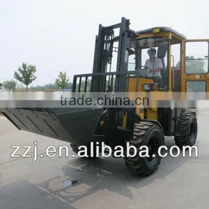 Rough Terrain Forklift With BUCKET With CE thumbnail-1