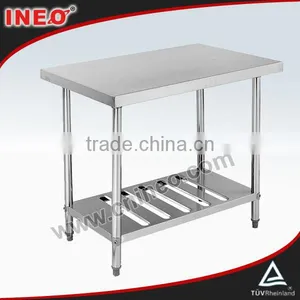 Restaurant Commercial Kitchen Stainless Steel Work Table With Under Rack thumbnail-1
