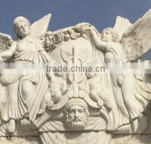 Freestanding White Marble Statue Double Decorative Fireplace Mantel thumbnail-3