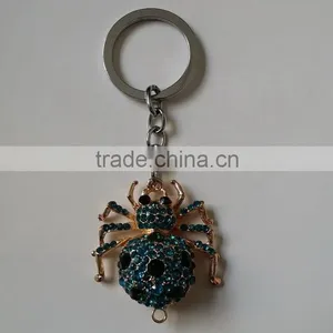 Wholesale Decorative Rhinestones Jewelled Spider Metal Alloy Key Chain thumbnail-2
