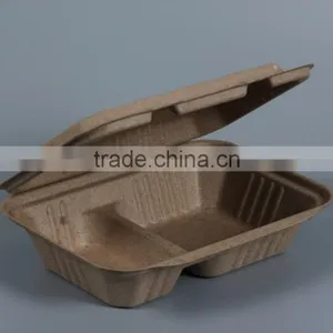 Biodegradable Sugarcane Bagasse 1000ml Food Container 9x6 Inch thumbnail-4