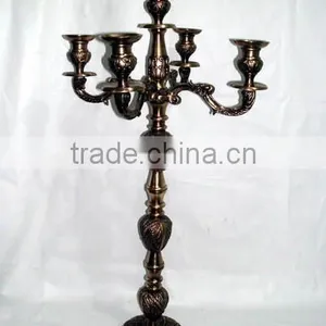 Antick Wedding Crystal Candelabra, Crystal Hanging Candelabra, Crystal Garland Hanging Candelabra thumbnail-1