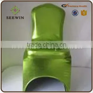 Wholesale Metallic Stamping Gold Spandex Chair Cover for Wedding, Party Decoration thumbnail-2