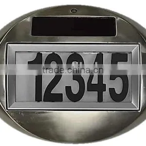 Stainless Steel OVAL Solar Address (House Number) Light thumbnail-1