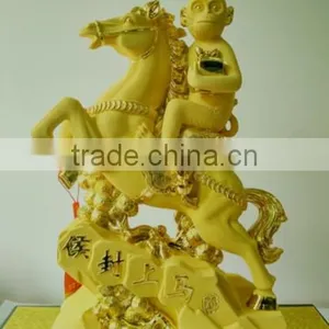 High Quality 24K Gold Plated Chinese Zodiac Monkey Figurine for Business Gifts thumbnail-2