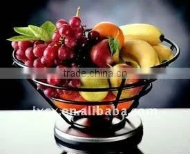 H2211 Wire Fruit Basket With Lazy Susan thumbnail-1