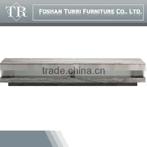 Classic White Gloss Travertine TV Stand For Living Room thumbnail-1