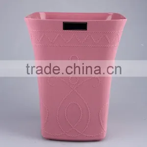 Household Garbage Can/Rubbish Bin With Relief Pattern/Plastic Trash Can thumbnail-3