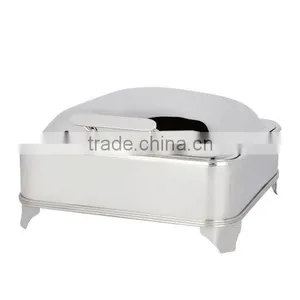 Square Chafing Dish With Metal Lid thumbnail-1