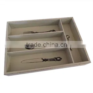 White Wooden Cutlery Tray,display Tray for Sale thumbnail-1
