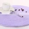 Round Tablemat Made of Cotton, Clear Placemats thumbnail-1