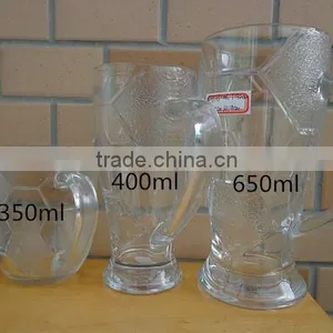 400ml Skull Heads Shape Glass Beer Mug With Handle thumbnail-1