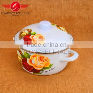 High Quality 5pcs Persimmon Type Enamel Casserole,Turkey Pot,enamel Cooking Pot thumbnail-3